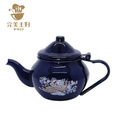 China Sustainable Hot Selling American Enamel Ceramic Kettle Coffee Ear-hanging Hand-washing Pot For Home Use for sale