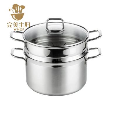 China New arrival stainless steel large capacity three-layer thickening2Layer steam pan induction cooker sustainable gas applicable for sale