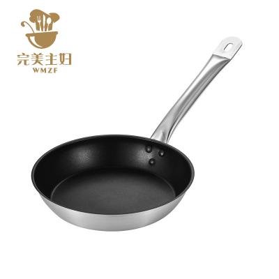 China Stainless Steel Viable Hot Bakeware Steak Pot Selling Frying Pan Kitchen Thick Non-Stick Non-Stick Bottom Items for sale