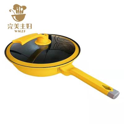 China Small Viable Hot Yellow Duck Modeling Pan Medical Stone Non-Carbon Black Non-stick Cookware Induction Cooker Applicable To Gas Stove for sale