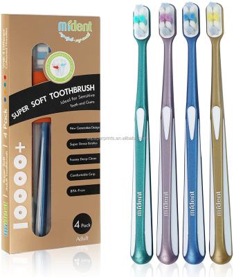 China Berkley Ultra Cool Foldable Toothbrush 10 Pack Sensitive Erasers and Teeth Newly Improved Extra Soft 10000 Bristle Toothbrush for sale