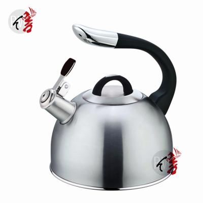 China Sustainable Whistling Kettle For Home Used Stovetop Realwin Stainless Steel Hot Water Kettle for sale