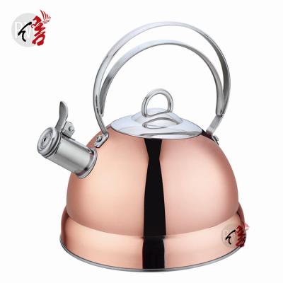 China Realwin Drinkware Boiling Water Whistling Kettle Stainless Steel Handle Viable Teapot for sale