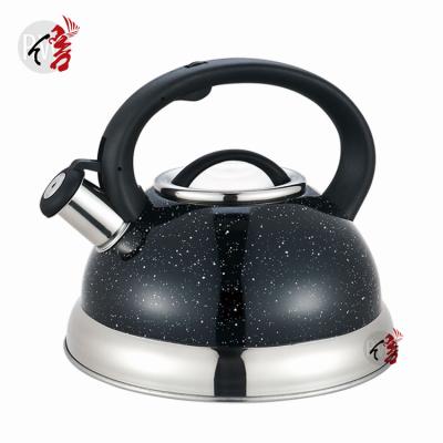 China Realwin Stainless Stell Kettle Noisy Whistling Teapot Stone Finish Kettle for sale