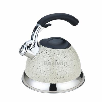 China Viable Tea Kettle Stovetop Teapot 3 Liter Stainless Steel Hot Water Kettle Quickly Whistling To Boil Whistling Tea Kettles for sale