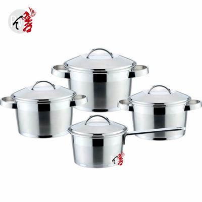 China Realwin Sustainable Casserole 304 Stainless Steel Induction Pan Concial Shap With Steel Lid Used For Gas Induction Halogen for sale