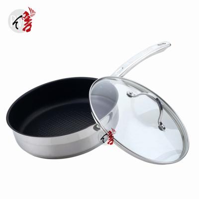 China Factory Supply Realwin 12pcs Stainless Steel Kitchen Cookware Sustainable Induction Casserole Non Stick Frying Pan Milk Pot Pan Cooking Set for sale