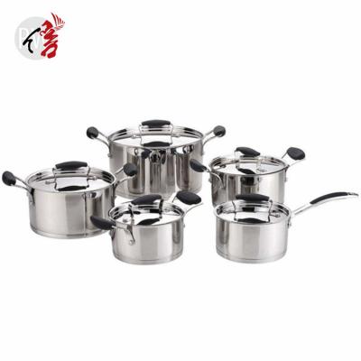 China Realwin Sustainable Cookware Induction Cooking Set Kitchen Stainless Steel Cookware Sets for sale