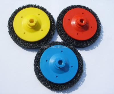 China Surface treatment clean abrasive disc and quick change band with M10 nut, paint and rust removal disc for sale