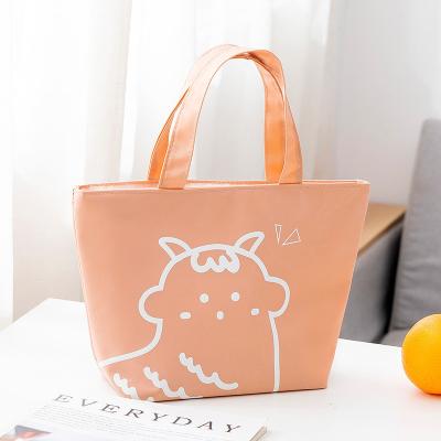 China Wholesale Custom PVC Promotional Collapsible Print Cooling Bag Cute Cartoons Insulated 4 Hours Kids Lunch Tote Cooler Bag for sale