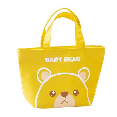 China New Cartoon Large Capacity PVC Cartoon Insulation Bento Bag Student Minimalist Portable Outdoor Lunch Box And Storage Picnic Bag for sale