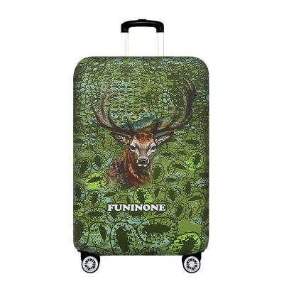 China Beautiful Polyester Travel Printed Spandex Luggage Four Sizes Protective Custom Suitcase Luggage Cover for sale