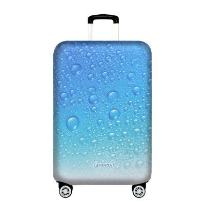 China Custom Polyester Elastic Suitcase Cover Protective Polyester Luggage Case Cover for sale