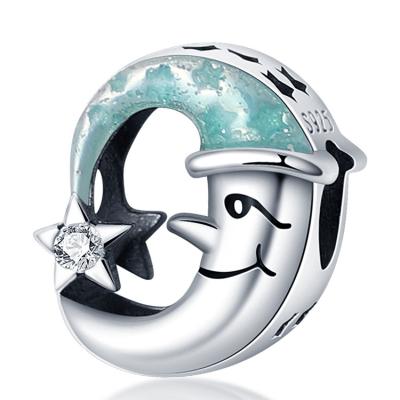 China Vintage Original 925 Sterling Silver Charm Beads Fit Bracelet Necklace Cartoon Astronaut Stars Moon Charm Women Jewelry Gifts for sale