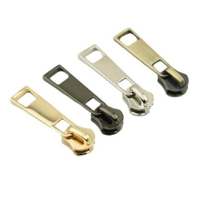 China Nickel Free Metal Slider Zipper Puller School Bag Luggage Clothes Hardware Accessories Wholesale Custom Zipper for sale