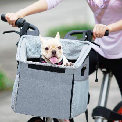 China Hot Sale Custom Breathable Pet Carrier Backpack Pet Bicycle Basket Dog Bike Bag Organizer for sale