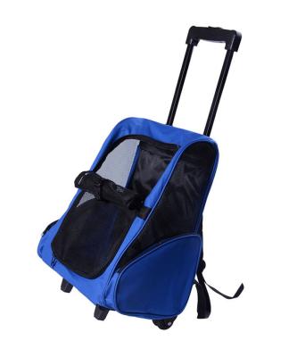 China Durable Portable Travel Bag Breathable Pet Trolley Backpack Pet Trolley Case for sale