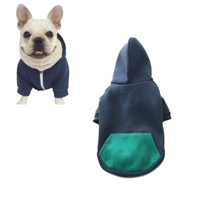 China Hot Stocked French Bulldog Cat Coat Soft Cotton Zipper Sweater Banana Yellow Pet Tracksuit Pug Clothes Dog Hoodie for sale