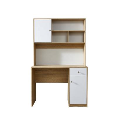 China High Quality Convertible With Cheapest Price OAK Color Wooden Study Table With Shelf Computer Stand Cabinet for sale