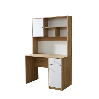 China Modern Convertible Computer Table Design with OAK Color Study Table Kids Study Table with Book Shelves for sale