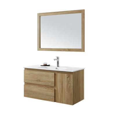 China Modern Canvas Design OAK Bathroom Vanity Mirror Cabinet Bathroom Vanity With Sink for sale