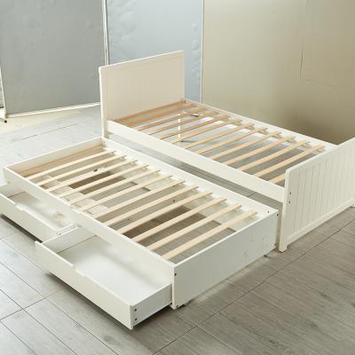 China Modern Bedroom Furniture Lighted Frame Wooden Bed Set Beds Wooden Base for sale