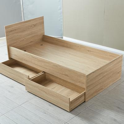 China Foldable Bed Frame Modern Wooden Bed Set Wooden Beds Base Double Beds With Drawer for sale