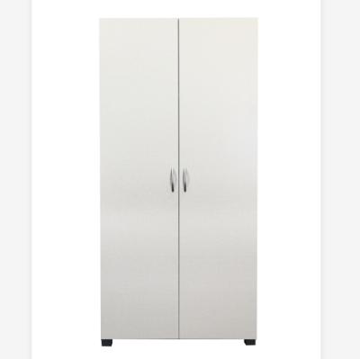 China Cheapest White 2Door 4 Shelves (Other) Wooden Wardrobes Cabinet Ordinary Household Adjustable for sale