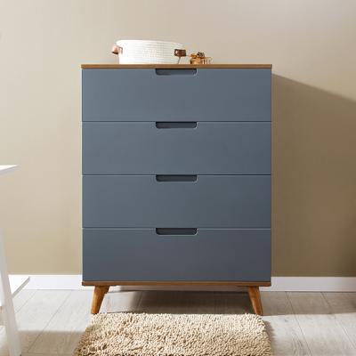 China Modern Environmental Friendly Solid Wood Vanity Dresser Table 4 Drawers Storage Dresser For Kids Bedroom for sale