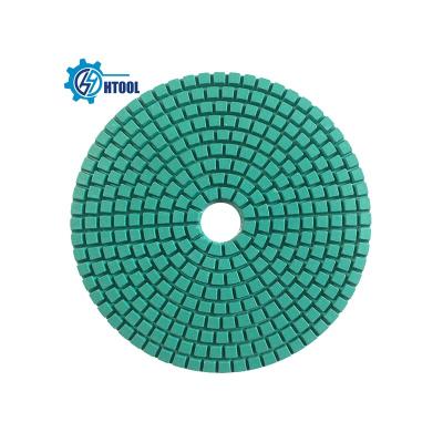 China Used For Granite 5inch Abrasive Tool Diamond Resin Hand Polishing Pads For Quartz Granite Marble Stvones Flooring for sale