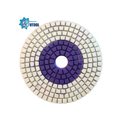 China Used For Rough Polish 4inch Surface Grinding Pad Wet Or Dry Polish Disc For Marble Granite Tiles Two Color Series Polishing Abrasive Tools for sale