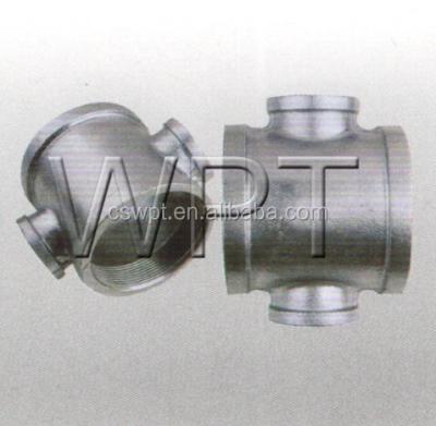 China Certificate Threaded Malleable Iron Reducing Threaded Cross (180R) Equal for sale