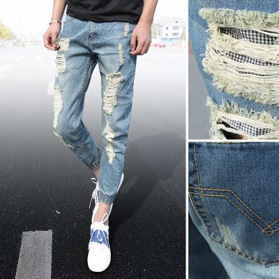 China Various Styles Plus Size White Mens Skinny Jeans Acid Wash Middle Waist for sale