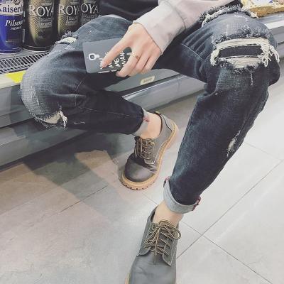 Cina Jeans scarni eccellenti maschii stampati ricoperti cera con le tasche distrutte fori rotti in vendita