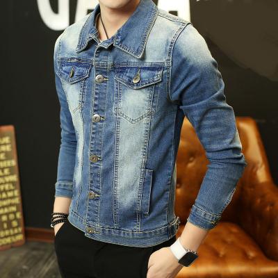 China Short Sleeve Stone Washed Men Denim Jean Jackets For Spring / Autumn / Summer for sale