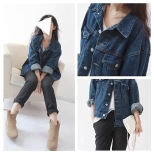 China Casual Style Sleeveless Womens Denim Jean Jackets Dark Blue Button Closure for sale