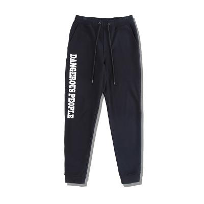 China Tapered Leg Black Mens Jogging Bottoms , Mens Training Running Trousers for sale