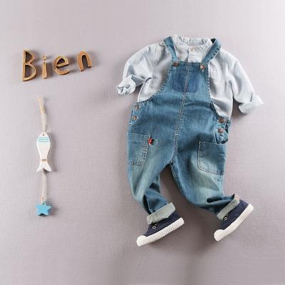 China Eco - Friendly Cotton Kids Denim Overalls Jeans For Toddler Boy / Girls for sale