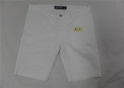 China Pure White Wide Leg Mens Short Pants Soft And 100% Cotton Fabric for sale