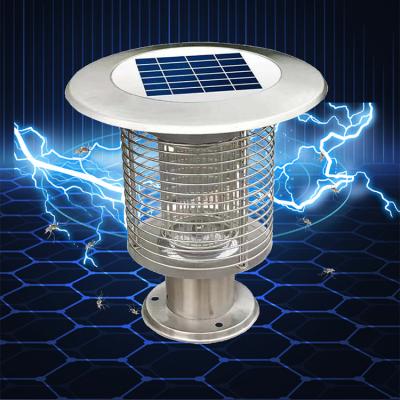 China Aluminum Solar Powered Mosquito Killer Mosquito Zapper Lamp Effective LED Insect Fly Fly Moth Repellent Trap Mosquito Killer Lamp For Outdoor Use for sale