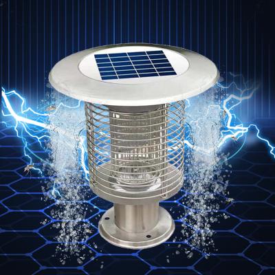 China Aluminum Solar Wall Mount Mosquito Fly Trap Mosquito Killer Electric Mosquito Killer Lamp Led Light Wholesale Camping Mosquito Killer for sale