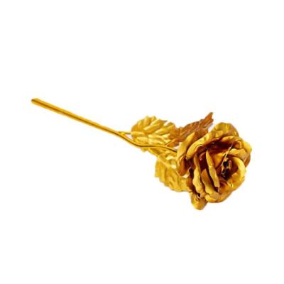 China Valentine Gift 2021 Valentine's Day Gift 24K Gold Plated New Romantic Gold Flower Birthday Rose Home Decoration Holiday Party Supplies for sale