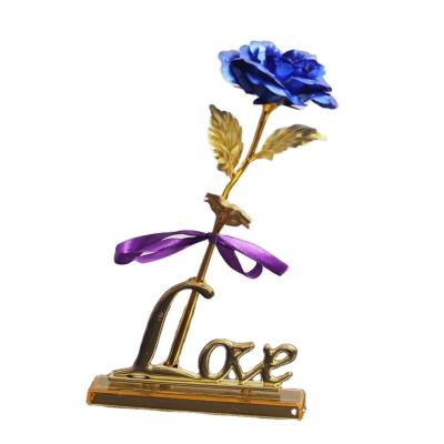 China New Rose Home Decoration Holiday Party Valentine Gift Romantic Golden Flower birthday supplies 2021 Valentine's Day gift for sale