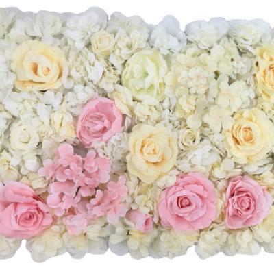 China Nordic hot custom-made wedding supplies factory direct sales style roses wall panel artificial wedding background decoration for sale