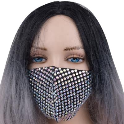 China Wholesale hot sale fashion rhinestone party facemask cheap washable face mask for women for sale