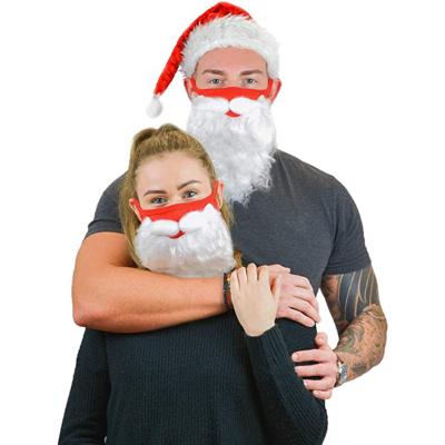 China Dress up 2021 facemask christmas facemask christmas beard father up facemask christmas facemask decoration for sale