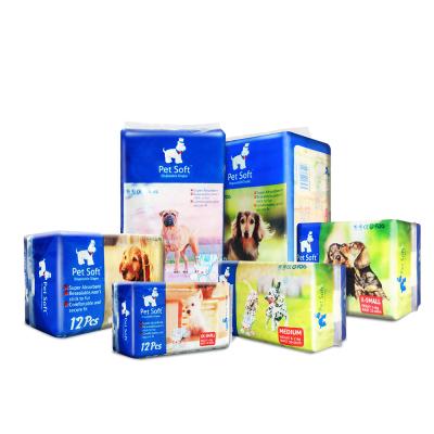 China Viable PET SOFT Disposable Pet Diapers for Female and Male Deodorant Water Absorbent Diapers for sale