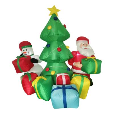 China Holiday Decorations New Product Ideas 2023 6FT Santa Claus Snowman And Inflatable Tree Christmas Yard Party Holiday Supplies Other Party Decorations for sale