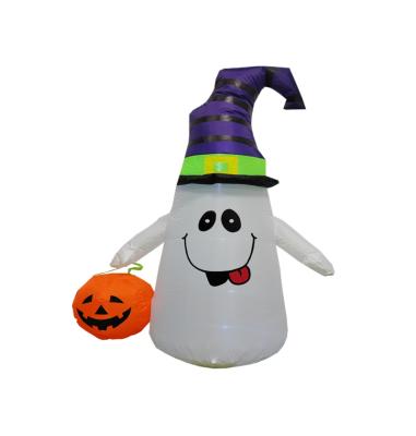 China Lovely New Style Halloween Pumpkin Witch Ghost Inflatable Doll For Outdoor Yard Decoration With LED Inflatable Elf Ghost for sale