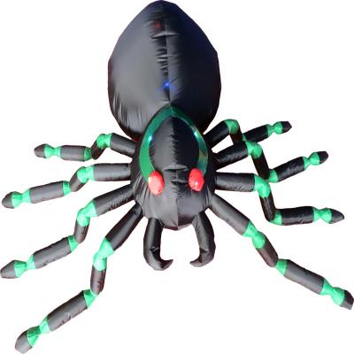 China 190T Polyester 4 Ft Big Large Outdoor Halloween Spider Inflatables For The Yard Lawn G Customized Scary Event Inflatable Spider For Holiday Party for sale